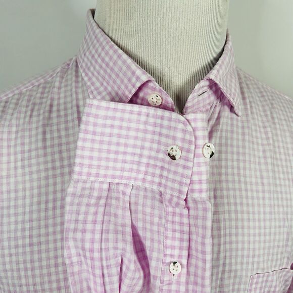 Rodd & Gunn Large Sports Fit Shirt Pink White Plaid 100% Cotton Button Down - Picture 4 of 5